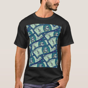 Camiseta Billetes de dólar: Patrón continuo de dinero