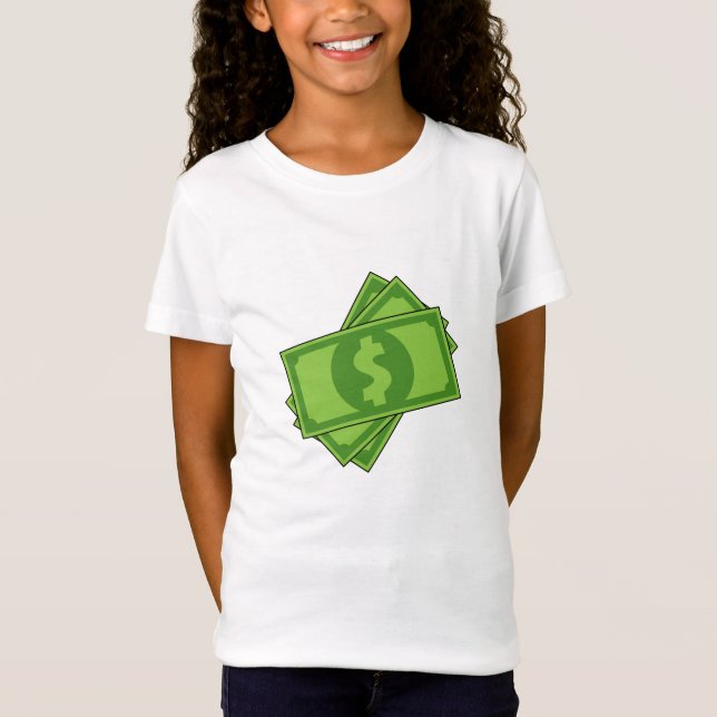 Camiseta Billetes en dólares de personalizado (Anverso)