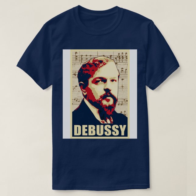 Camiseta Billetes musicales Claude Debussy 1 (Diseño del anverso)