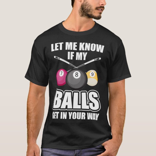Camiseta Billiard 8 Ball Play Mesa de billar Cue Stick Rega (Anverso)