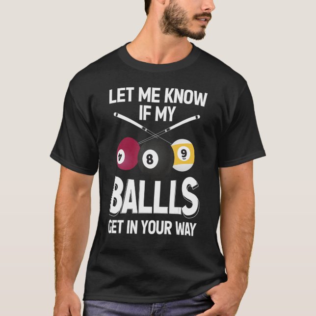 Camiseta Billiard 8 Ball Play Pool Table Cue Stick Snooker (Anverso)