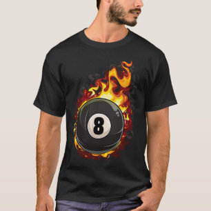 Camiseta Billiard 8 Ball Player Pool Billiards Snooker Cue
