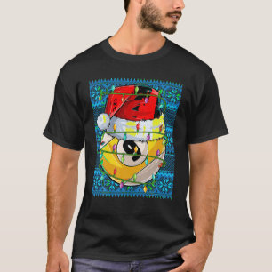 Camiseta Billiard 9 Navidades de bolas alumbran deportes su