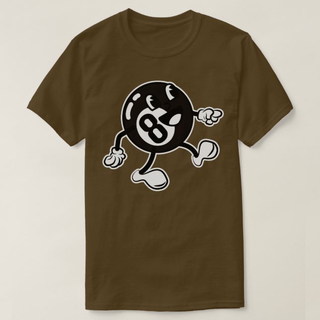 Camiseta Billiard Ball toon 8Ball (Diseño del anverso)