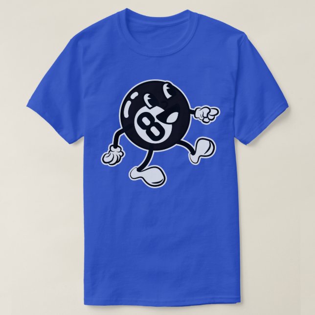 Camiseta Billiard Ball toon 8Ball (Diseño del anverso)