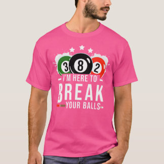Camiseta Billiard Billard Pool Break Balls Rack
