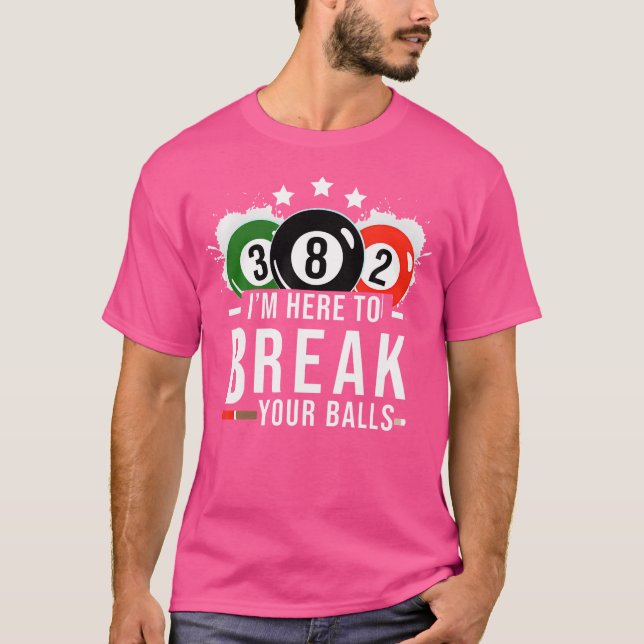 Camiseta Billiard Billard Pool Break Balls Rack (Anverso)