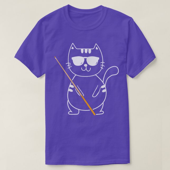 Camiseta Billiard Cat Billiard Player Billard 8Ball Pool S (Diseño del anverso)