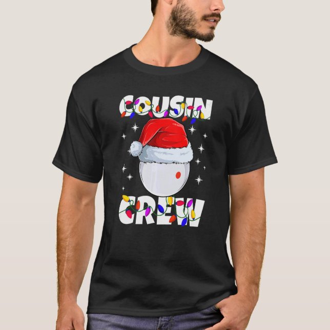 Camiseta Billiard Cue Ball Play Pool Cousin Crew Christmas  (Anverso)