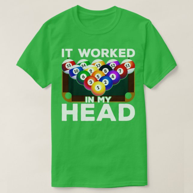 Camiseta Billiard de Funny Snooker Player Pool (Diseño del anverso)