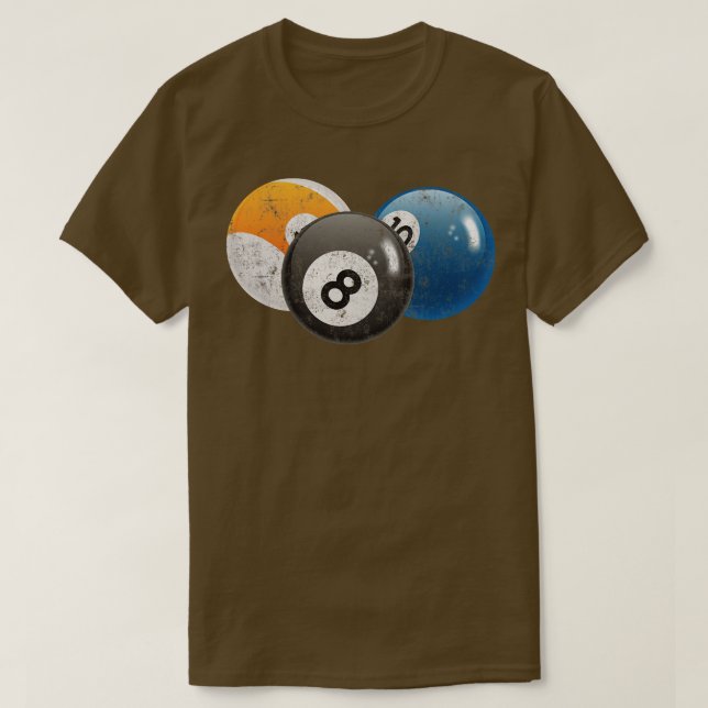 Camiseta Billiard de vintage Pool (Diseño del anverso)