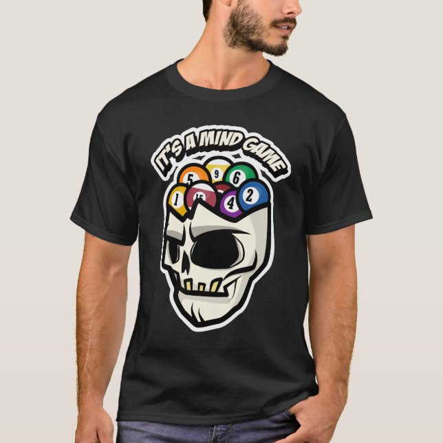 Camiseta Billiard - Es Un Juego De Mente (Anverso)