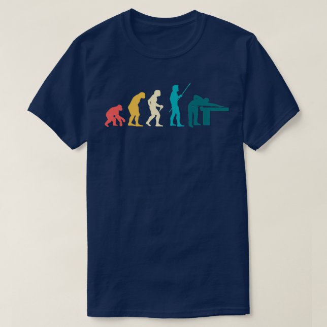 Camiseta Billiard Evolution Snooker Pool Chalk Billiard Pla (Diseño del anverso)