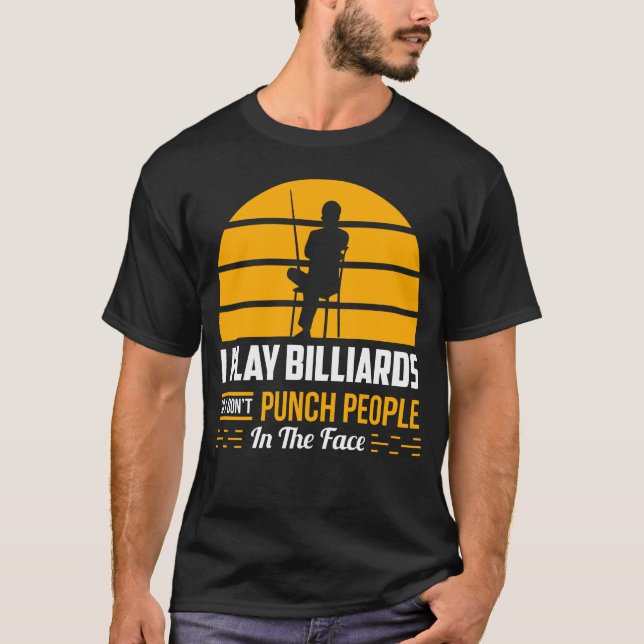 Camiseta Billiard Gift Funny Pool Player Shark Sarcastic Hu (Anverso)