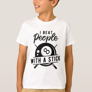 Camiseta Billiard Golpea A La Gente Con Un Palo Funny Billi