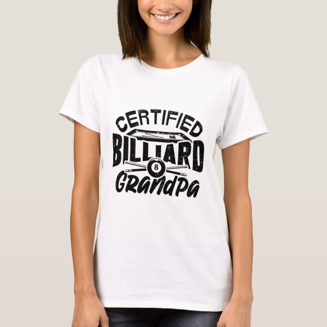 Camiseta Billiard Grandpa Pool Billiards Player F (Anverso)