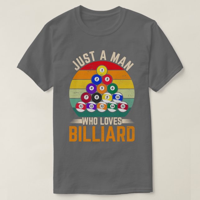 Camiseta Billiard hobby pool jugador de hobby man Snooker (Diseño del anverso)