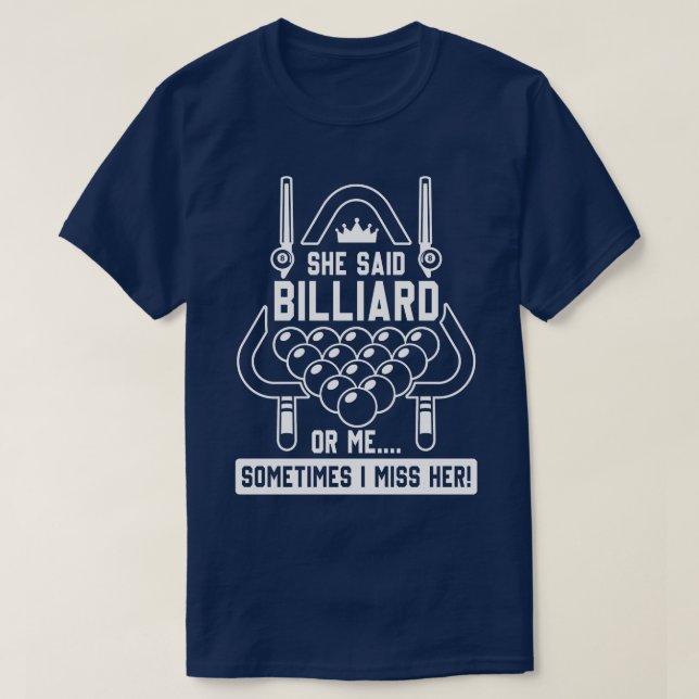 Camiseta Billiard o yo (Diseño del anverso)