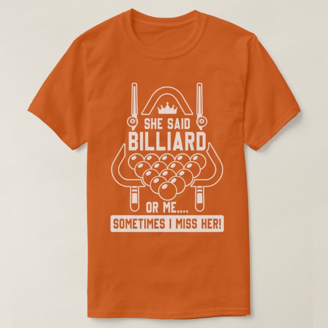 Camiseta Billiard o yo (Diseño del anverso)