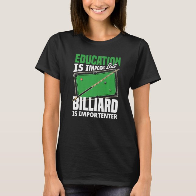Camiseta Billiard Player Snooker  Pool Player (Anverso)