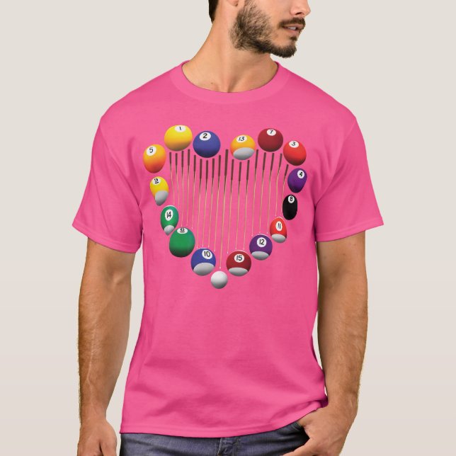 Camiseta Billiard Pool Billiard Ball Billiard Player Lover (Anverso)