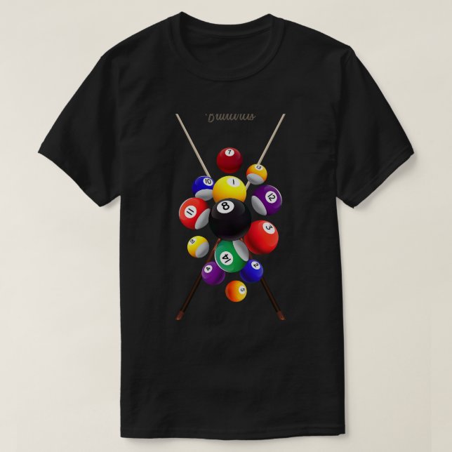 Camiseta Billiard Pool Billiards (Diseño del anverso)