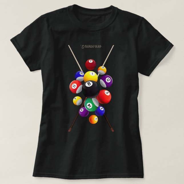Camiseta Billiard Pool Billiards (Diseño del anverso)