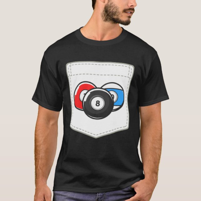 Camiseta Billiard Pool Cute Pocket Ball (Anverso)
