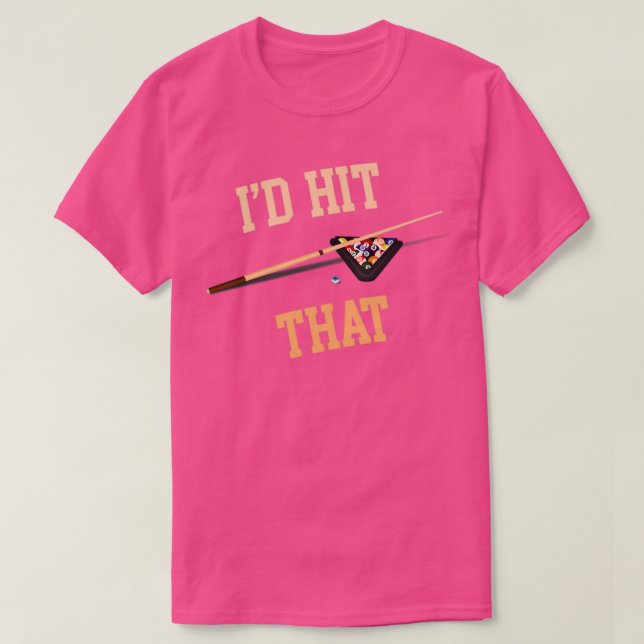 Camiseta Billiard Pool Identificó Eso (Diseño del anverso)