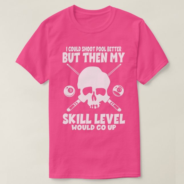 Camiseta Billiard Skull 8ball billar jugador (Diseño del anverso)