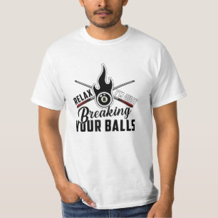 Camiseta Billiard Snooker 8 Ball Billiards Divertido regalo