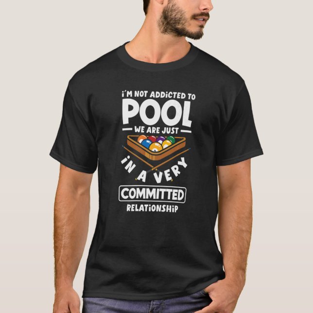 Camiseta Billiard Snooker Player Adicto Al Pool (Anverso)