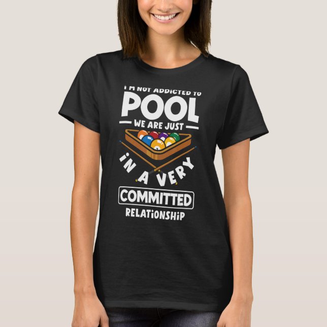 Camiseta Billiard Snooker Player Adicto Al Pool (Anverso)