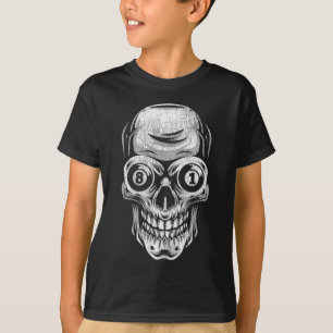 Camiseta Billiard Snooker Player Skull 8 Y 9