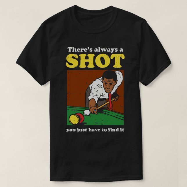 Camiseta Billiard Snooker Retro 1 (Diseño del anverso)