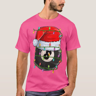 Camiseta Billiard Sports Lover Xmas enciende Santa Billiard