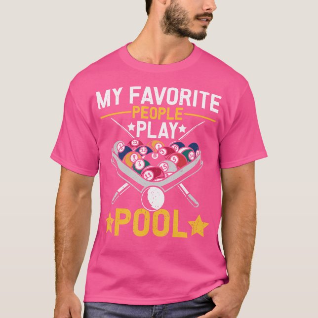 Camiseta Billiard Team 8 Ball Pool Billiard Player Bil (Anverso)