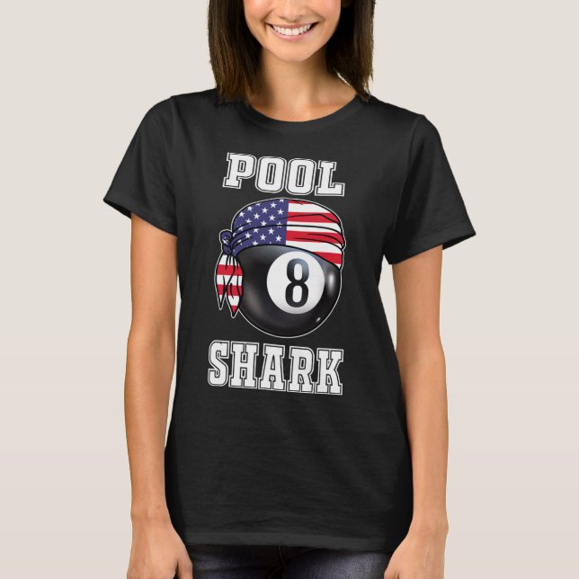 Camiseta Billiard Team 8 Ll Jugador De Juegos De Piscina Re (Anverso)
