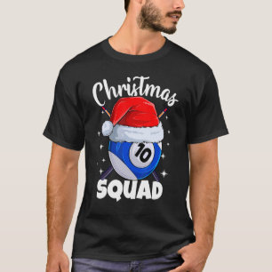 Camiseta Billiards 10 Ball Navidades Squad Pool Balls Billi