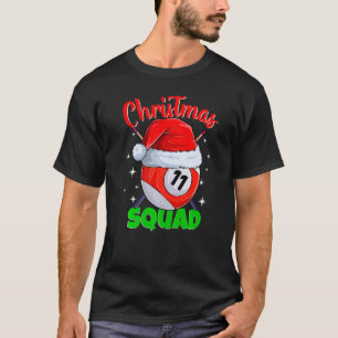 Camiseta Billiards 11 Ball Navidades Squad Pool Balls Billi