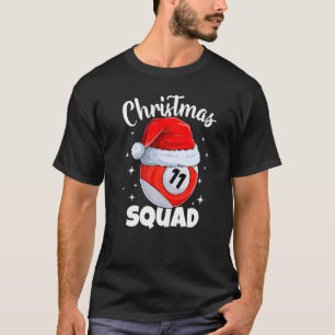 Camiseta Billiards 11 Ball Navidades Squad Pool Balls Billi