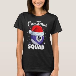Camiseta Billiards 12 Ball Navidades Squad Pool Balls Billi