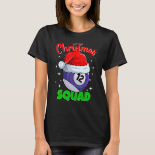 Camiseta Billiards 12 Ball Navidades Squad Pool Balls Billi