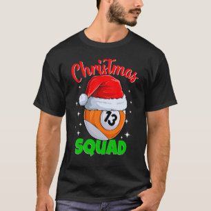 Camiseta Billiards 13 Ball Navidades Squad Pool Balls Billi