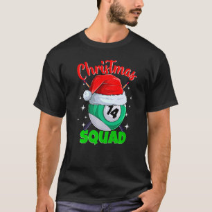 Camiseta Billiards 14 Ball Navidades Squad Pool Balls Billi
