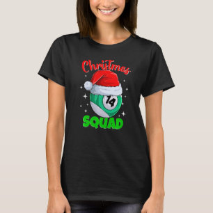 Camiseta Billiards 14 Ball Navidades Squad Pool Balls Billi