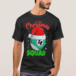 Camiseta Billiards 14 Ball Navidades Squad Pool Balls Billi