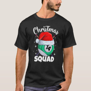 Camiseta Billiards 14 Ball Navidades Squad Pool Balls Billi