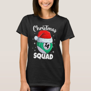 Camiseta Billiards 14 Ball Navidades Squad Pool Balls Billi