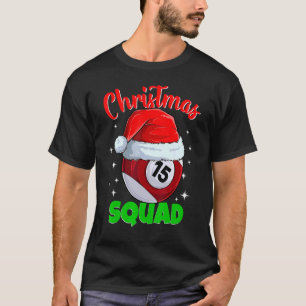 Camiseta Billiards 15 Ball Navidades Squad Pool Balls Billi